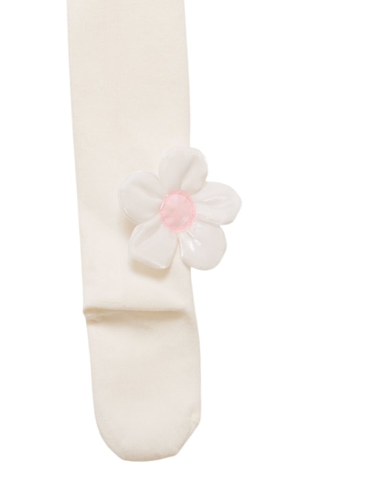Monnalisa: Collant in misto cotone con fiore - kids-girls_1 | Luisa Via Roma