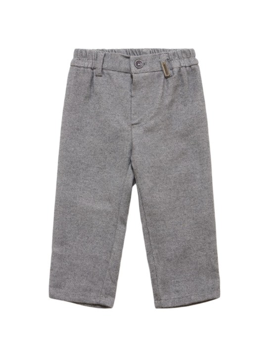 Monnalisa: Cotton flannel pants - kids-boys_0 | Luisa Via Roma