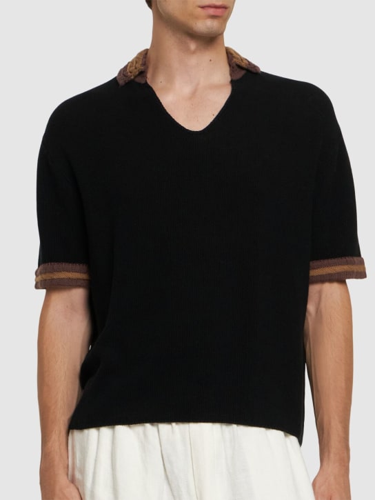 Commas: Crochet collar polo - men_2 | Luisa Via Roma