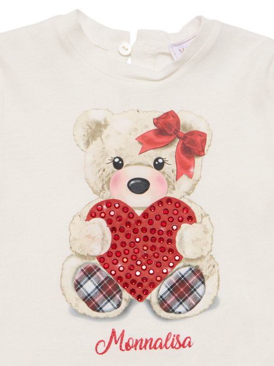 Monnalisa: T-shirt in jersey di cotone stampato - kids-girls_1 | Luisa Via Roma
