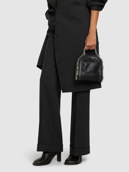 Stella McCartney: Tiny Falabella studded bag - Black - women_1 | Luisa Via Roma