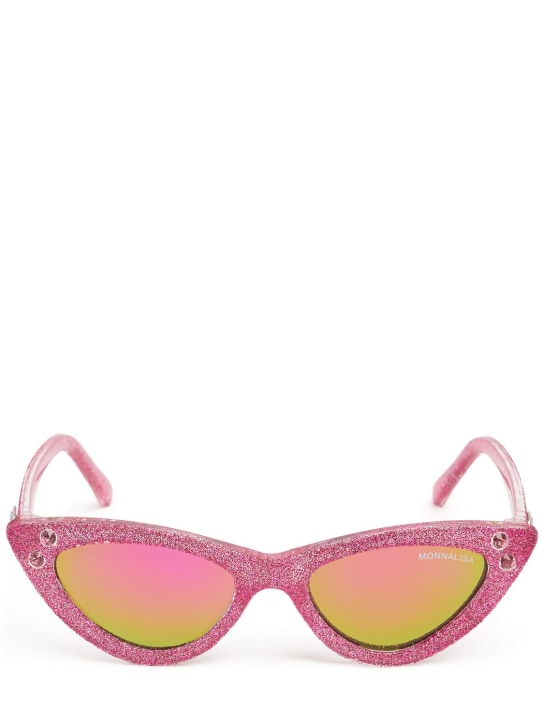 Monnalisa: Glittered sunglasses - Pembe - kids-girls_0 | Luisa Via Roma