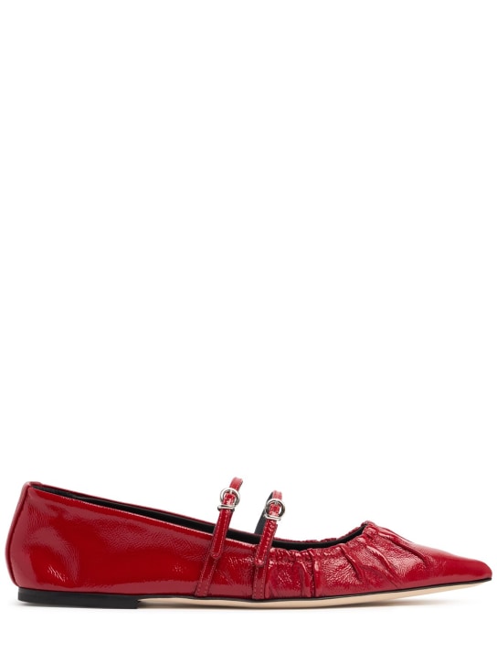 MSGM: 5毫米Naplak芭蕾平底鞋 - 红色 - women_0 | Luisa Via Roma