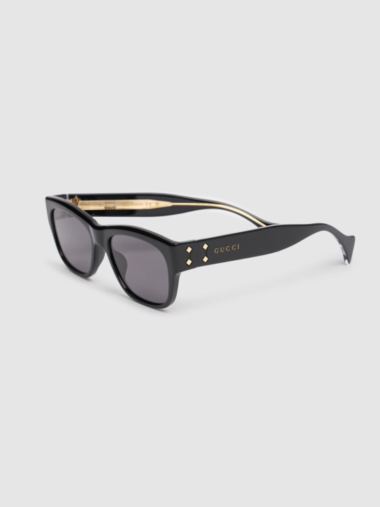 Gucci: GG1706S acetate sunglasses - 黑色/灰色 - men_1 | Luisa Via Roma