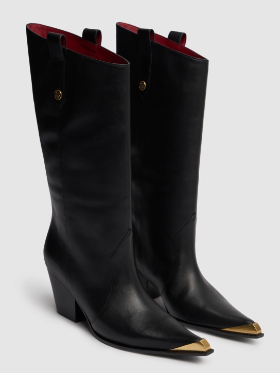 Etro: 60mm Leather tall boots - women_1 | Luisa Via Roma