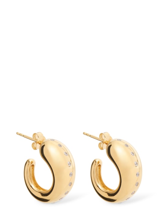 RAGBAG: Oculus crystal hoop earrings - Gold - women_0 | Luisa Via Roma