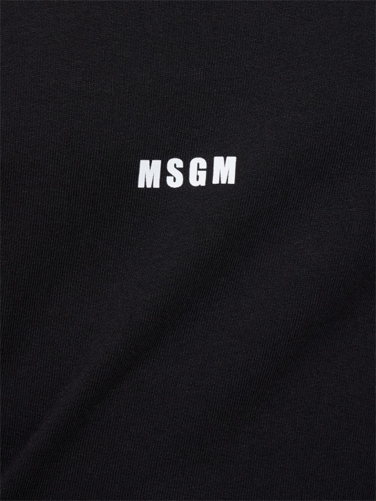 MSGM: Sudadera con logo - Negro - men_1 | Luisa Via Roma