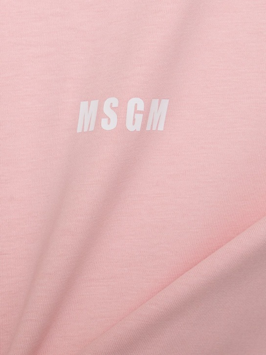 MSGM: MSGM micro logo t-shirt - Light Pink - men_1 | Luisa Via Roma