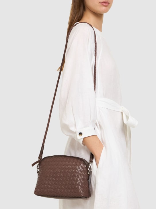 Dragon Diffusion: Chunky Fellini leather shoulder bag - Dark Brown - women_1 | Luisa Via Roma