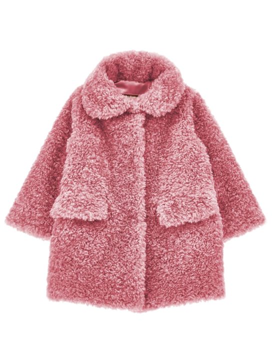 Monnalisa: Cappotto in teddy di poliestere - kids-girls_0 | Luisa Via Roma