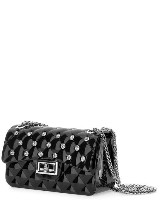 Monnalisa: Embellished faux leather bag - Black - kids-girls_1 | Luisa Via Roma