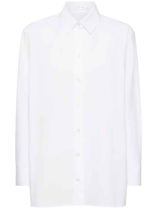 The Row: Camicia Sisilia in popeline di cotone - Bianco - women_0 | Luisa Via Roma