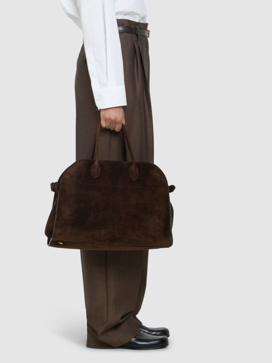 The Row: Soft Margaux 15 suede tote bag - women_1 | Luisa Via Roma