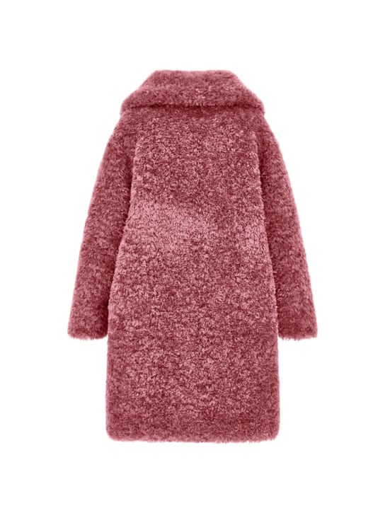 Monnalisa: Poly faux fur coat - Pink - kids-girls_1 | Luisa Via Roma