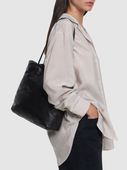 The Row: Pim light nappa leather tote bag - Dark Brown Pld - women_1 | Luisa Via Roma