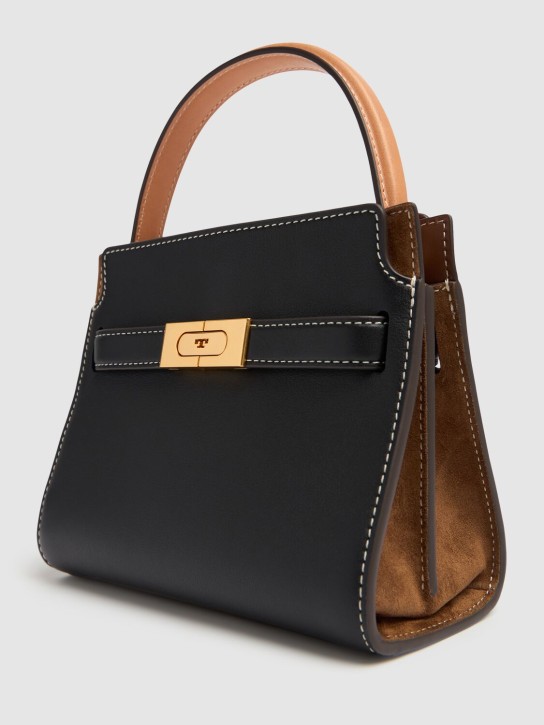 Tory Burch: Petite Lee Radziwill leather bag - Black - women_1 | Luisa Via Roma