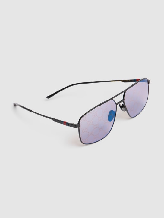 Gucci: GG1676S metal sunglasses - Black/Violet - men_1 | Luisa Via Roma