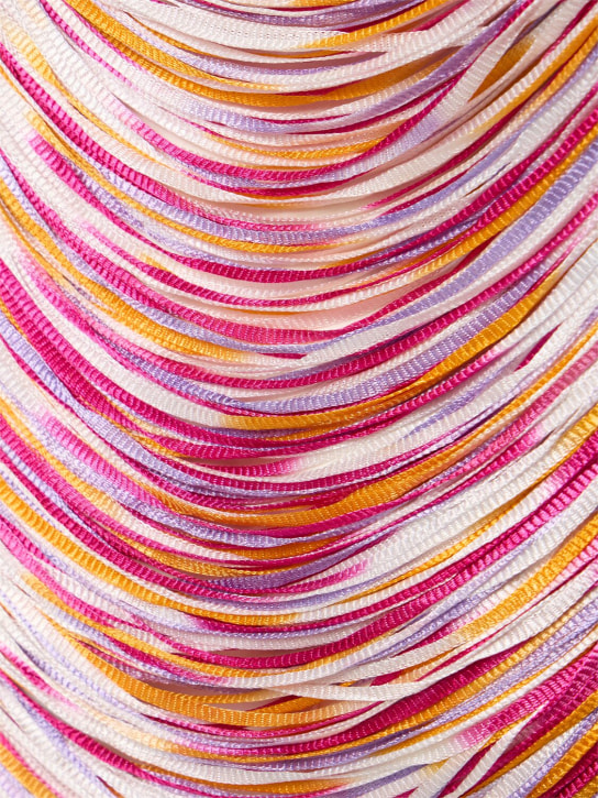 Missoni: Robe courte teinte à franges - Fuchsia/Multicolore - women_1 | Luisa Via Roma