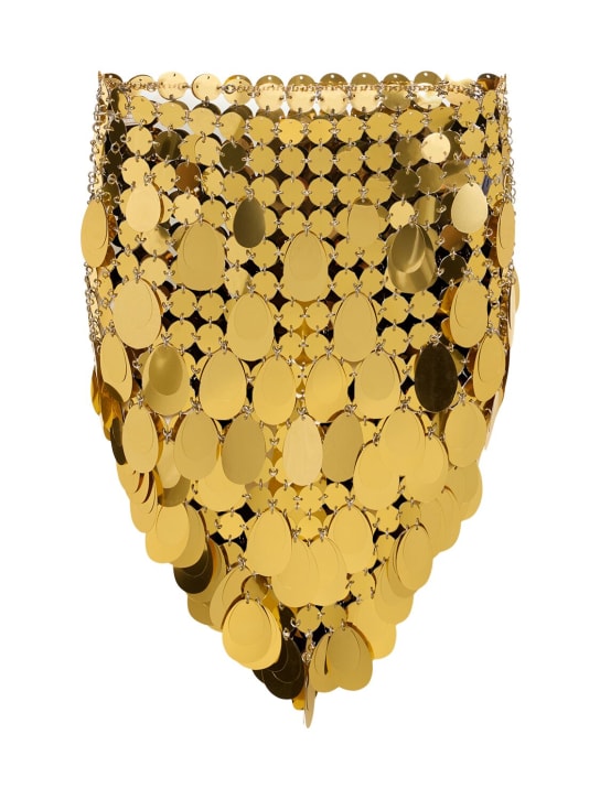 Rabanne: Sequined mini skirt - Gold - women_0 | Luisa Via Roma