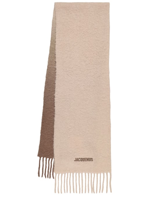 Jacquemus: Sciarpa L'Echarpe Moisson in alpaca - Multi/beige - men_0 | Luisa Via Roma