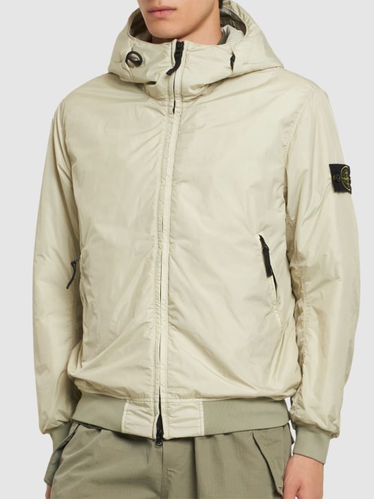Stone Island: Hooded padded bomber jacket - men_2 | Luisa Via Roma