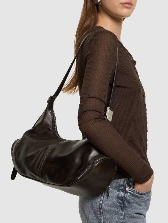 Osoi: Large Cargo Hobo leather shoulder bag - Stain Brown - women_1 | Luisa Via Roma