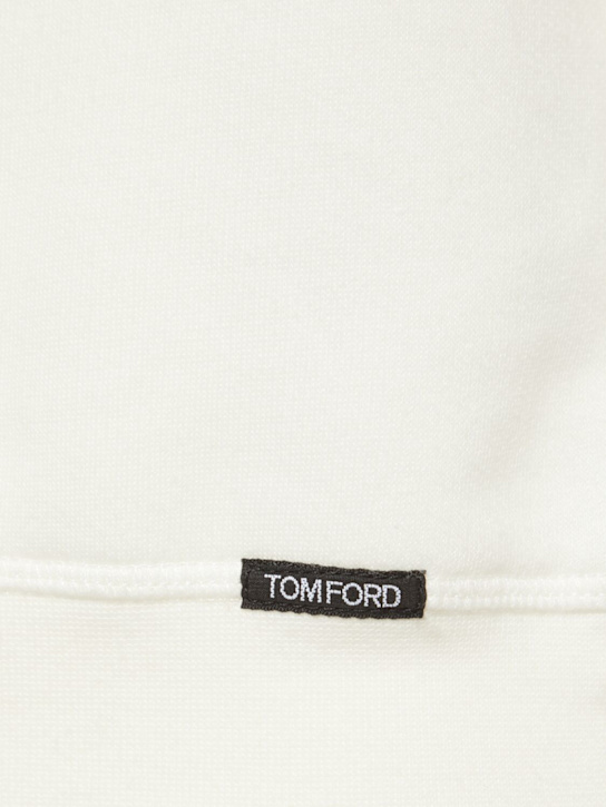 Tom Ford: Cotton & cashmere rugby polo - White - men_5 | Luisa Via Roma