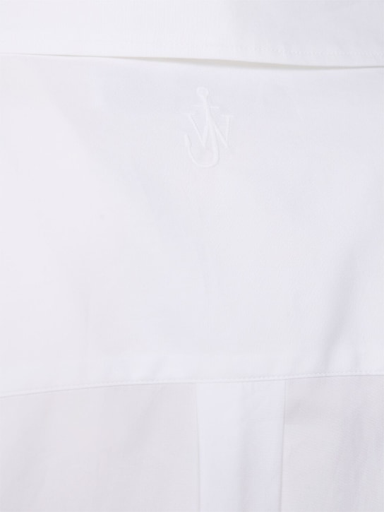 JW Anderson: Chemise en popeline de coton avec col oversize - Blanc - women_1 | Luisa Via Roma