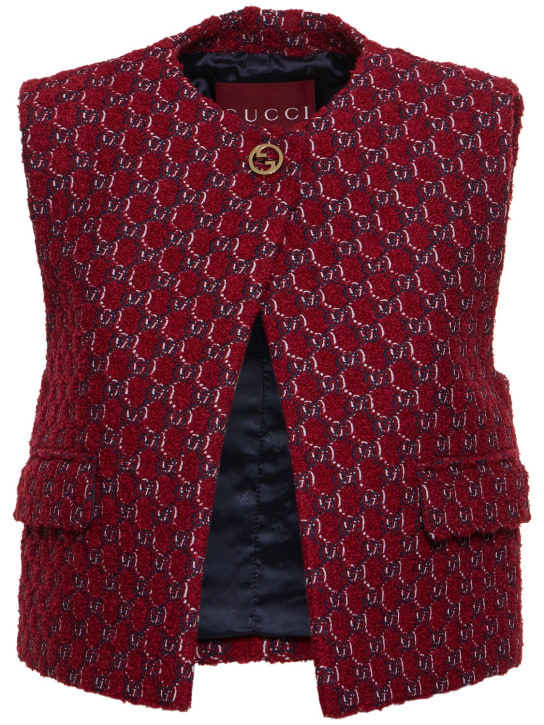 Gucci: GG wool blend vest - women_0 | Luisa Via Roma