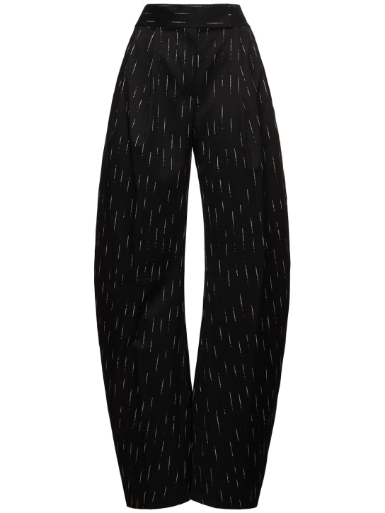 The Attico: Formal gabardine pants - Black/White - women_0 | Luisa Via Roma