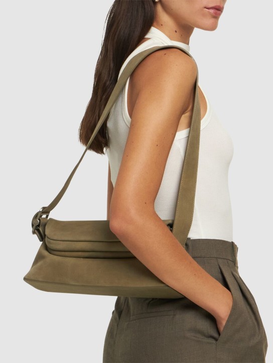Osoi: Folder Brot leather shoulder bag - Marena Khaki - women_1 | Luisa Via Roma