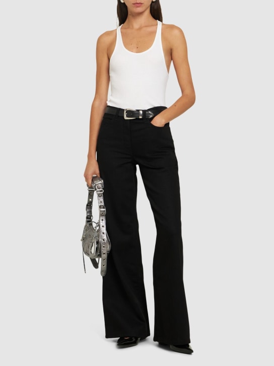 Courreges: Hammer denim baggy jeans - ブラック - women_1 | Luisa Via Roma
