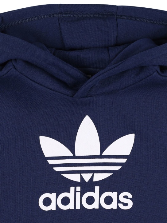 adidas Originals: Cotton blend hoodie & sweatpants - Dark Blue - kids-girls_1 | Luisa Via Roma