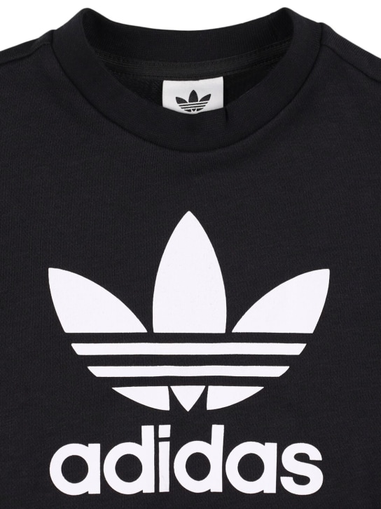 adidas Originals: Sweatshirt und Trainingshose aus Baumwollmischung - Schwarz - kids-boys_1 | Luisa Via Roma