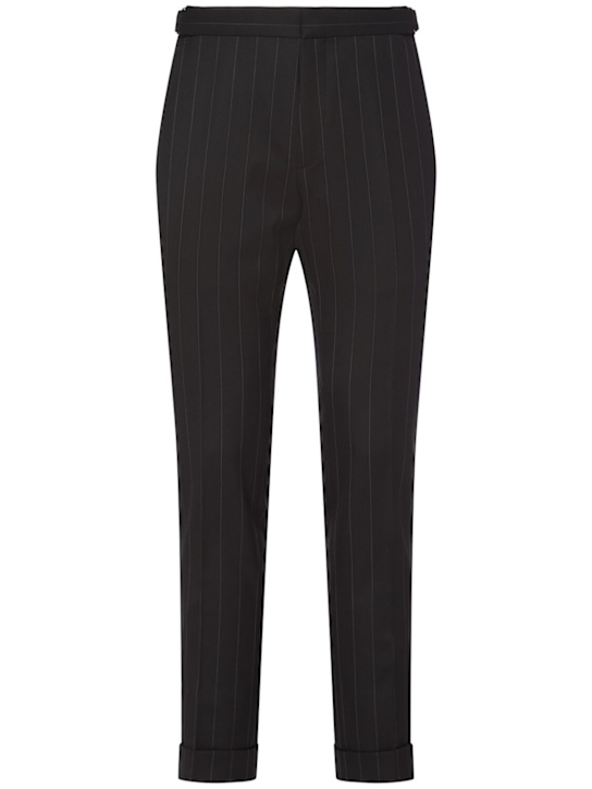 Tom Ford: Dyllan wide subtle stretch wool pants - Black - men_0 | Luisa Via Roma