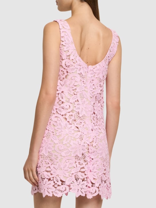 Self-portrait: Floral lace mini dress - Pink - women_2 | Luisa Via Roma