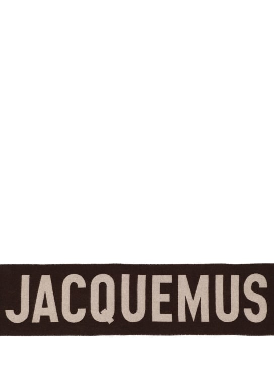 Jacquemus: Bufanda de lana - Multi/brown - men_1 | Luisa Via Roma