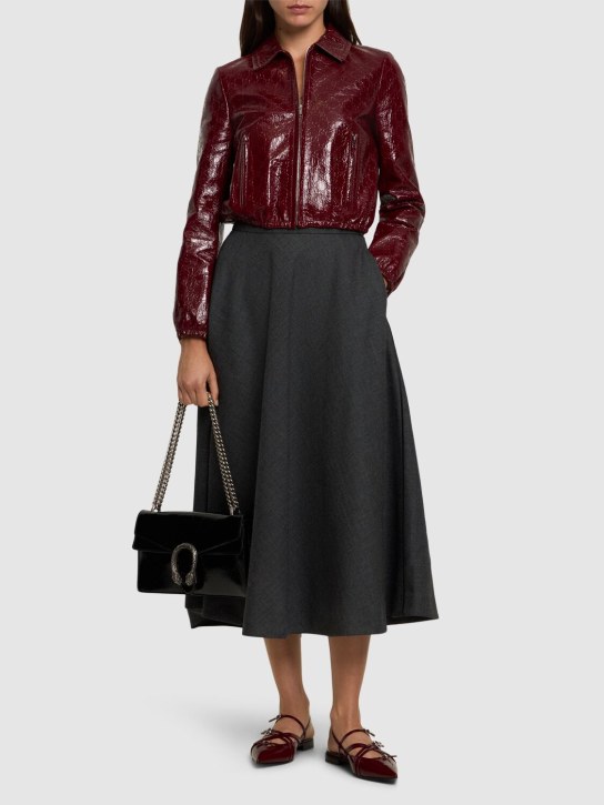 Gucci: Wool skirt - Mittel Grau - women_1 | Luisa Via Roma