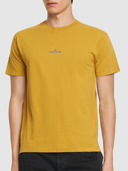 Stone Island: Cotton short sleeve t-shirt - men_2 | Luisa Via Roma