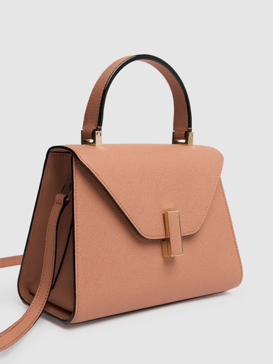 Valextra: Mini Iside leather top handle bag - Terra - women_1 | Luisa Via Roma