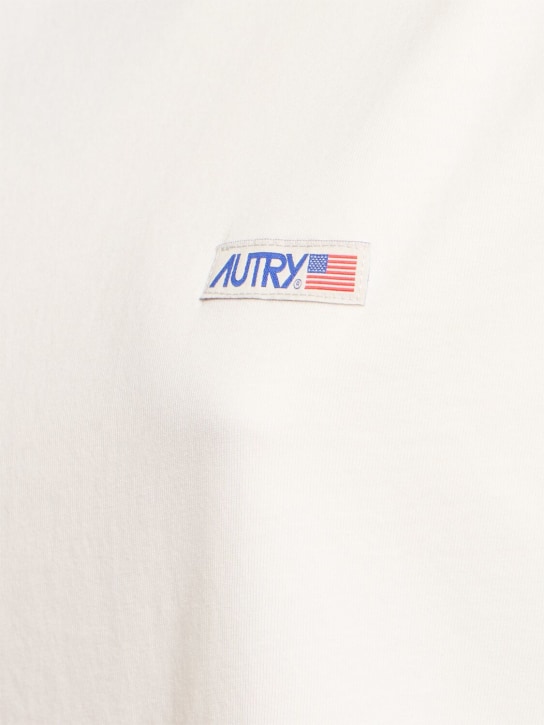 Autry: T-shirt à col rond - Cotton White - women_1 | Luisa Via Roma