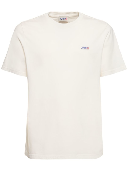 Autry: T-shirt girocollo - Cotton White - men_0 | Luisa Via Roma