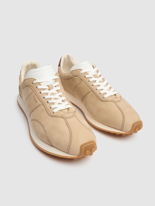 Tod's: Sneakers in camoscio - Beige - men_1 | Luisa Via Roma