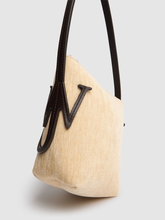 JW Anderson: Mini Anchor Hobo canvas shoulder bag - Bej - women_1 | Luisa Via Roma
