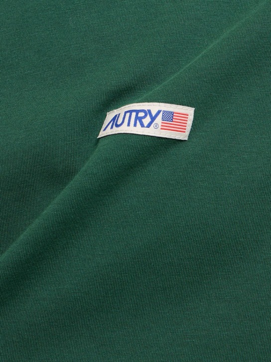 Autry: T-shirt girocollo - Cotton Green - men_1 | Luisa Via Roma