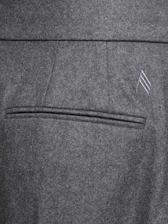 The Attico: Formal wool blend gabardine pants - Grey - women_3 | Luisa Via Roma