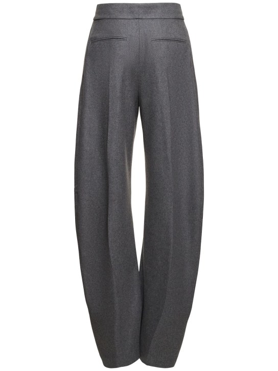 The Attico: Formal wool blend gabardine pants - Grey - women_4 | Luisa Via Roma