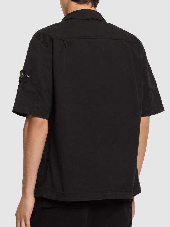 Stone Island: Short sleeve overshirt - men_2 | Luisa Via Roma