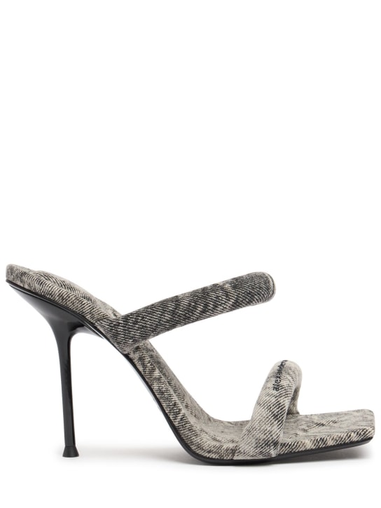 Alexander Wang: 105mm Julie denim sandals - Distressed Grey - women_0 | Luisa Via Roma