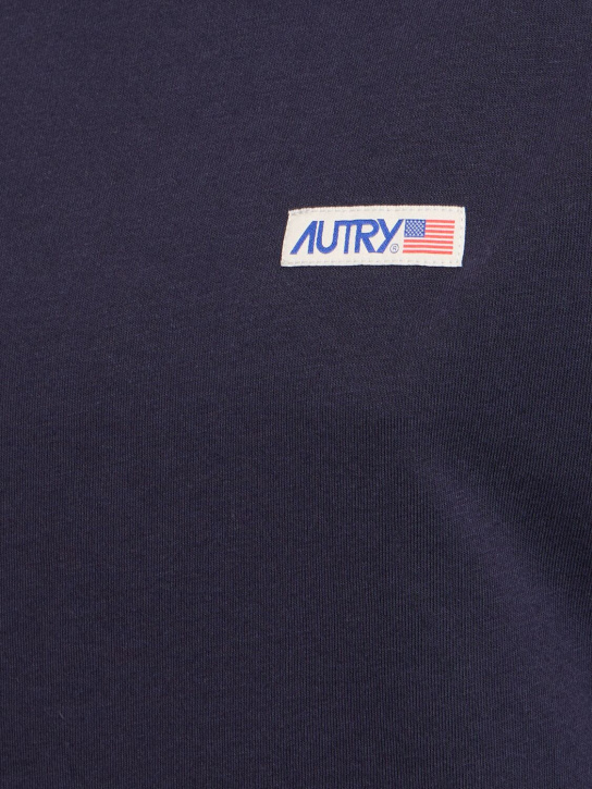 Autry: T-shirt à col rond - Cotton Blue - women_1 | Luisa Via Roma